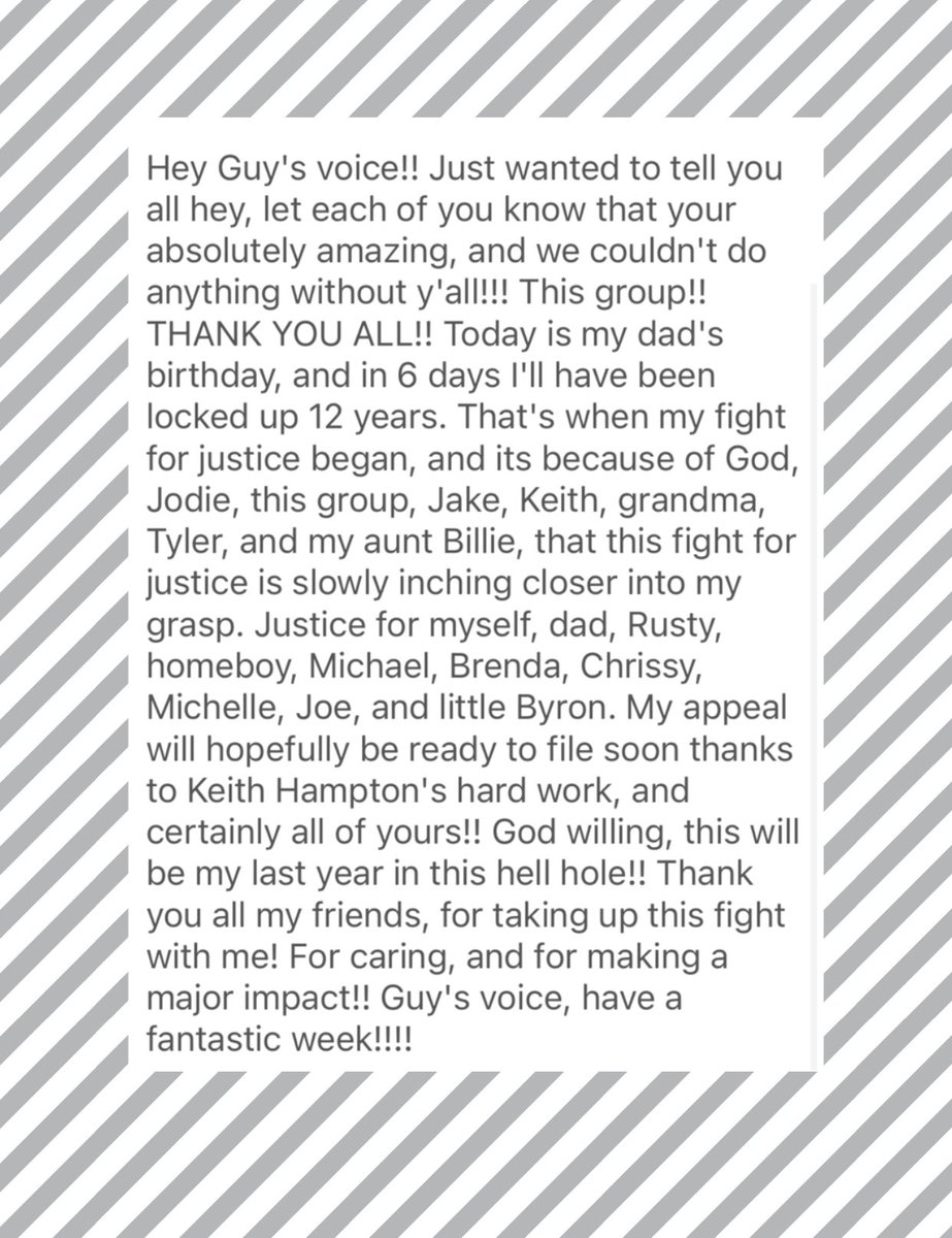 🧡🖤MESSAGE FROM GUY🖤🧡 #FIGHTforGUY #GuysVoice #FreeGuy #injustice