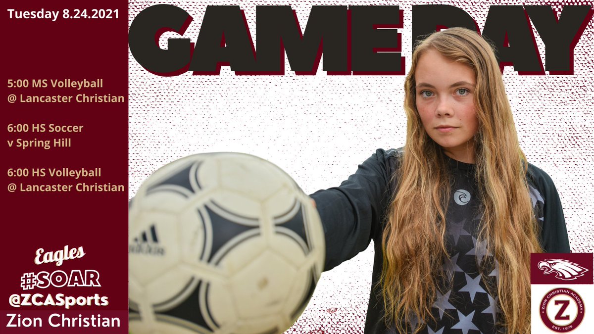 ZCA_Athletics's tweet photo. GameDay at ZCA! 
5:00 MS 🏐@ Lancaster Christian
6:00 HS ⚽️ v Spring Hill
6:00 HS 🏐@ Landcaster Christian
@CoachSleepyBoyd 
@TSIAASports 
@mopatton_sports 
@SM_TnSports 
@joe_spears7 https://t.co/F97uHf5T6j