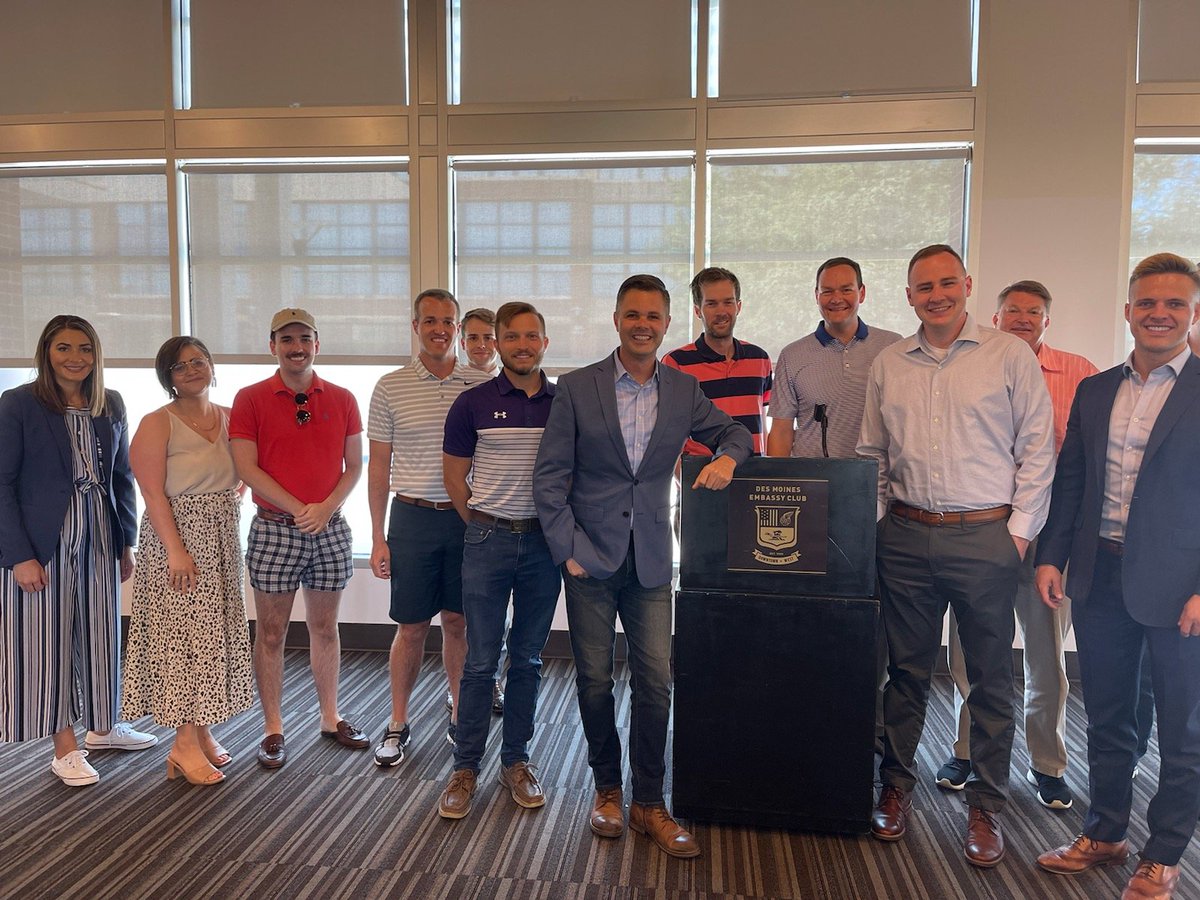 NunnForCongress's tweet photo. Thanks for hosting me @BullMooseClub! Grateful for the support -- together we'll send @Axne4Congress back here to West Des Moines for good. #IA03 https://t.co/9292FsGDPe