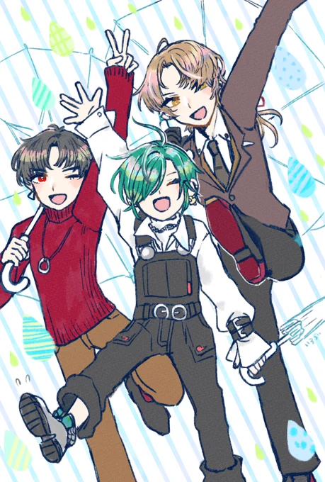 2周年おめでとうございます! 3人がご息災で楽しいこといっぱいでありますように
#le_jouet  #加画美 #絵かける  #緑仙はやく見ろ 