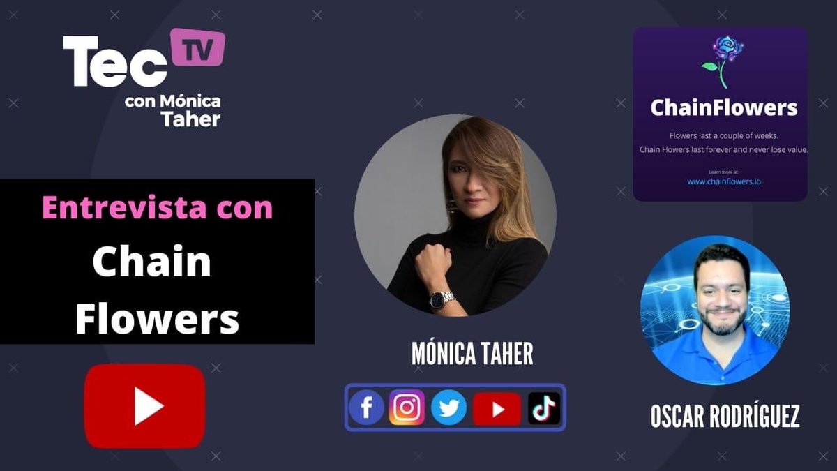 monicataher's tweet photo. Te esperamos HOY a las 8 pm #ElSalvador /7 PST/10 EST en #TecTV
Entrevista sobre como invertir en #NFTs
Suscríbete a mi canal de YouTube: https://t.co/PzOXREmTko y dale a la campanita
#MónicaTaher #FinanzasPersonales #Tecnología #Inversión #Innovación #Dinero #ChainFlowers https://t.co/6L8qAhAOn9