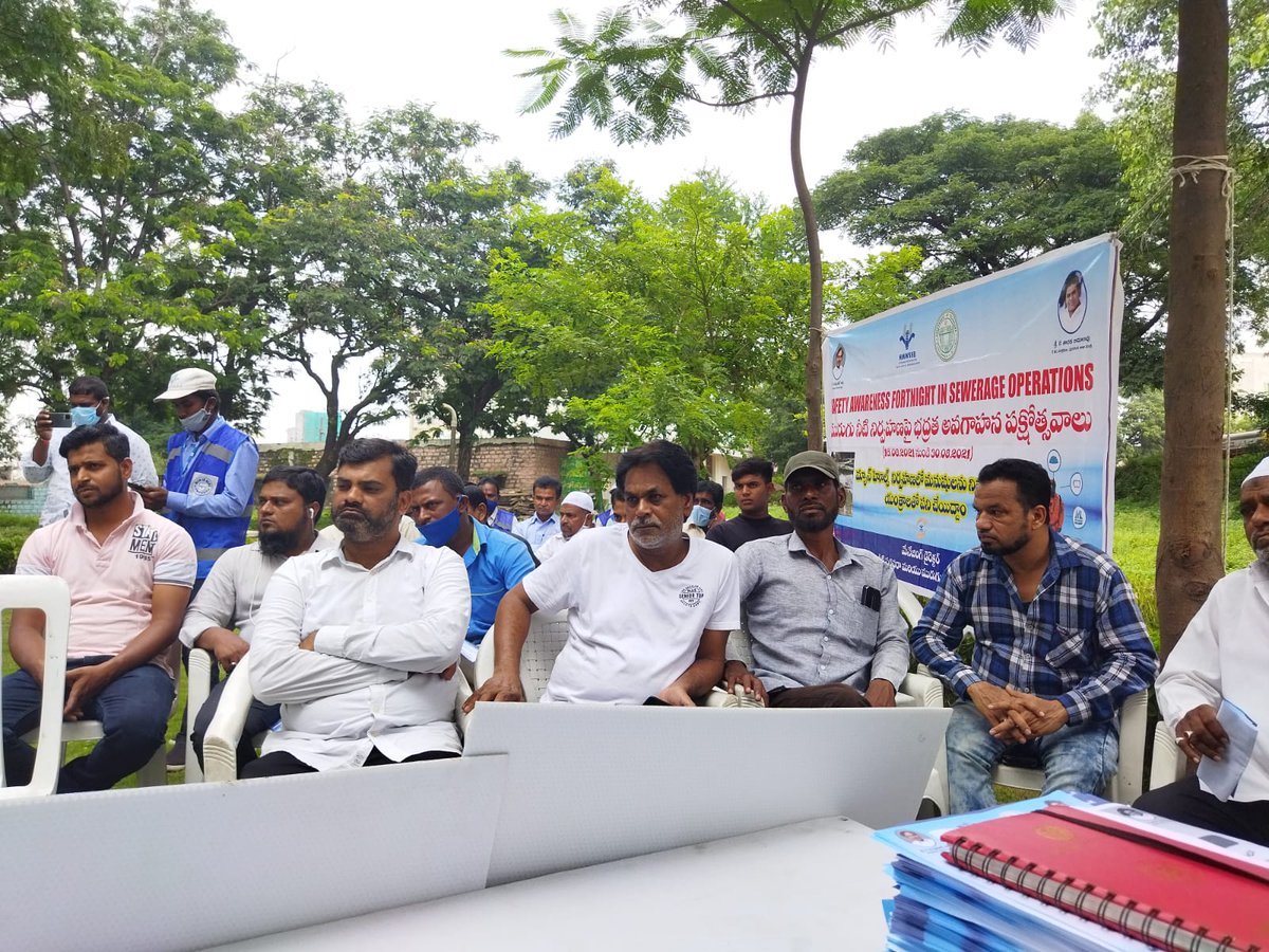 hmwssbdgmmisgnj's tweet image. @MDHMWSSB @KTRTRS @HMWSSBOnline @hmwssbgmom1 @hmwssbdgmmisgnj Sir,Safety awareness programme conducted at Miralam filters(Division level) on Sewerage Operations for Sew staff, Managers of 9 Sections &amp;amp;  Residential welfare associations members,area Public Representatives O&amp;amp;M Div-I