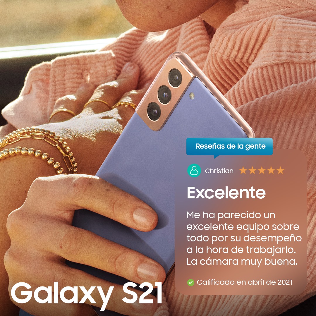 VickyBarliza's tweet photo. A veces los mejores reviews se dan al usar un producto. Ya te hemos contado sobre lo épico que es el #GalaxyS21 pero, ¿qué opinan los usuarios? Dejaremos que ellos hablen por nosotros. Conoce más aquí: https://t.co/TqKeXJpdgM https://t.co/DxZA0rNCUT