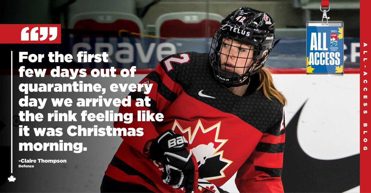 Checking in from Calgary, Claire Thompson talks about playing in her first worlds, what her game-day routine looks like, and taking inspiration from #Tokyo2020. 🍁

FULL BLOG ⏩ hc.hockey/ThompsonBlog

#WomensWorlds | #HCAllAccess | #OurGameIsBack