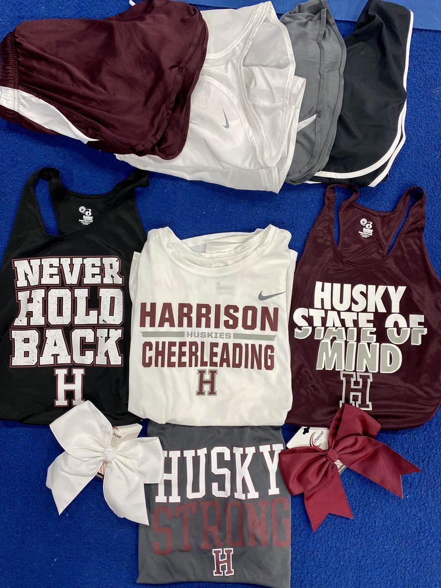 Nothing better than fresh gear 😍 We’re so ready to take on the 2021-2022 season 🐾 #LetsGoHuskies #HuskyPride <a href="/htown_huskies/">Harrison Athletics</a>