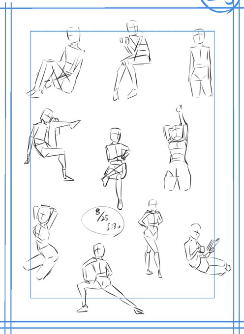 おはようございます☀️
今日もコツコツお絵かき頑張るぞぃ!
#朝練60秒クロッキー 