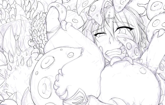 Skeb、巨大海魔に襲われる乳上が進行中です 