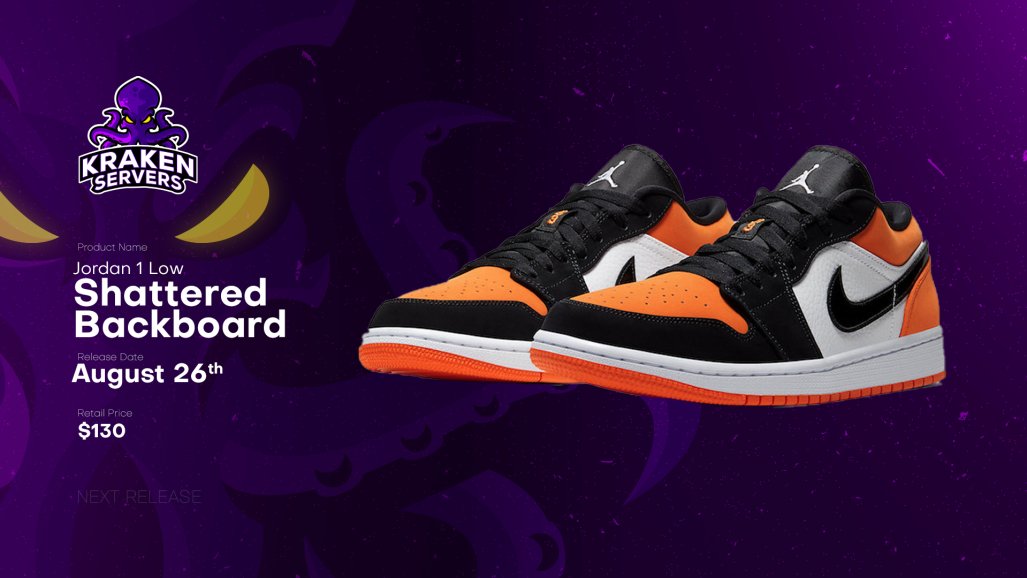 kraken_servers's tweet photo. The double duo of Jordan 1 low's drop tomorrow! 👀

Looking to purchase a high-quality server? 

Join our Discord server below! ⤵️ 
https://t.co/LQunAcsF2r https://t.co/AMJxerjtGp