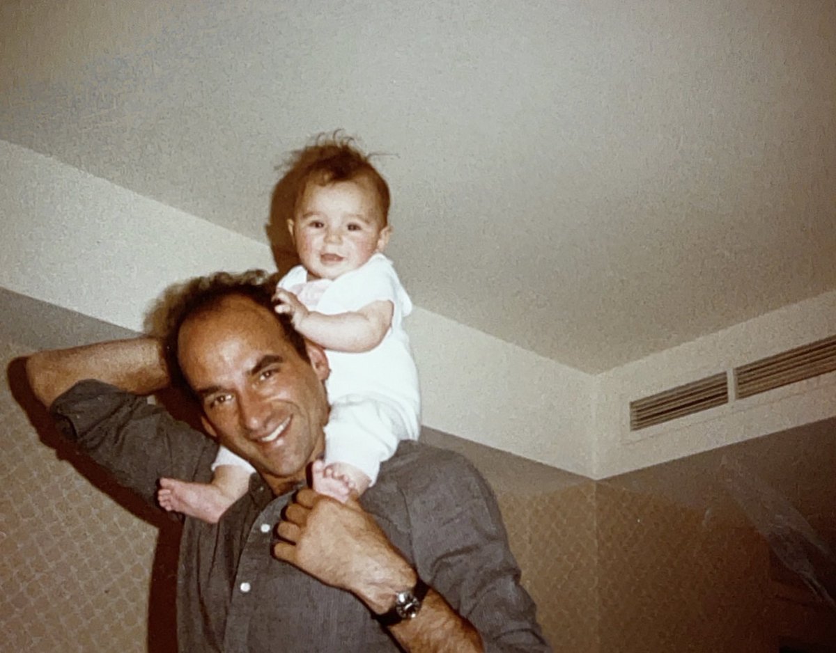 My dad sent me this picture the other day and I love it so much. I spent easily 10% of my childhood on his shoulders. (Also - he was about 2 years younger here than I am now!)