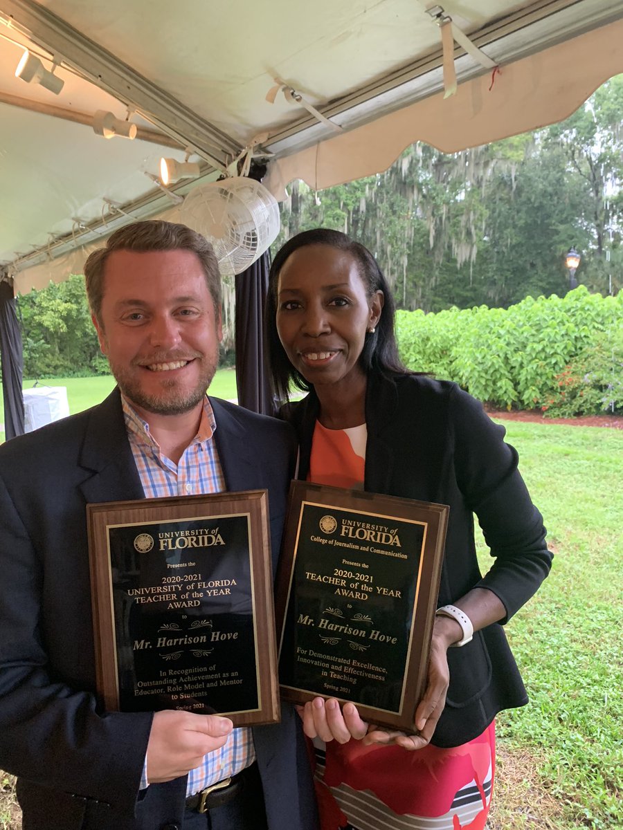 UF CJC Journalism Department (@ufjoudept) on Twitter photo Wonderful ceremony honoring last year’s award winners. Congratulations to JOU faculty members who were UNIVERSITY-wide winners.
<a href="/HarrisonHove/">Harrison Hove</a>, Undergrad Teacher of the Year
<a href="/ProfClayCalvert/">Clay Calvert</a>, Teacher/Scholar of the Year, the highest <a href="/UF/">FLORIDA</a> faculty honor Wonderful ceremony honoring last year’s award winners. Congratulations to JOU faculty members who were UNIVERSITY-wide winners.
<a href="/HarrisonHove/">Harrison Hove</a>, Undergrad Teacher of the Year
<a href="/ProfClayCalvert/">Clay Calvert</a>, Teacher/Scholar of the Year, the highest <a href="/UF/">FLORIDA</a> faculty honor