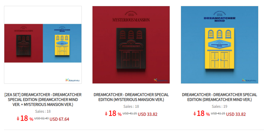 Ktown4u_SurAmer's tweet photo. Asociacion con @agasshi_dc
 
DREAMCATCHER - DREAMCATCHER SPECIAL EDITION
📕MYSTERIOUS MANSION VER.
📘DREAMCATCHER MIND VER.
💝18% Discount

https://t.co/NNjCbGzY76 https://t.co/LxTDxJWxar
