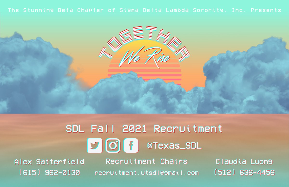 Texas_SDL's tweet photo. 🕊 Together We Rise with SDL 🕊

interested in learning more about a Latinx community and participating in some fun events with us? then come to any of our events these next two weeks to mingle and learn more about us! 

#ut22 #ut23 #ut24 #ut25 https://t.co/3vaO8yCK0u