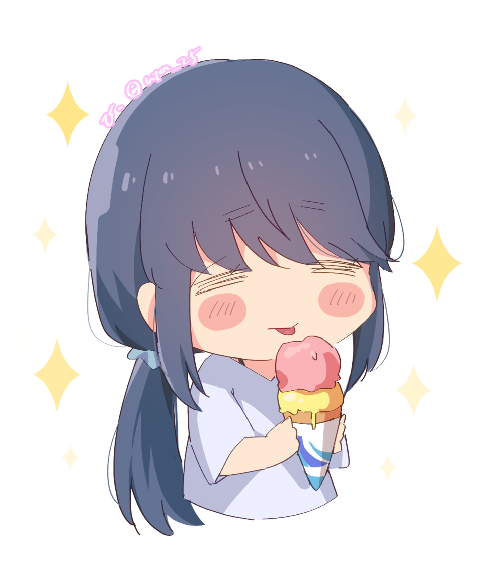 ゆるキャン「アイスが美味しいリンちゃん🍦✨
#ゆるキャン #ゆるキャンΔ #志摩リン 」|U.🌸💮のイラスト