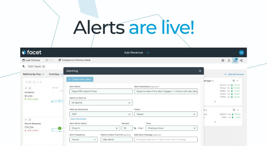 Proactive alerting is now live! Use alerts to monitor key business metrics and trigger notifications directly to your Slack. Learn more 👉 bit.ly/3BakwUI #alerts #analytics