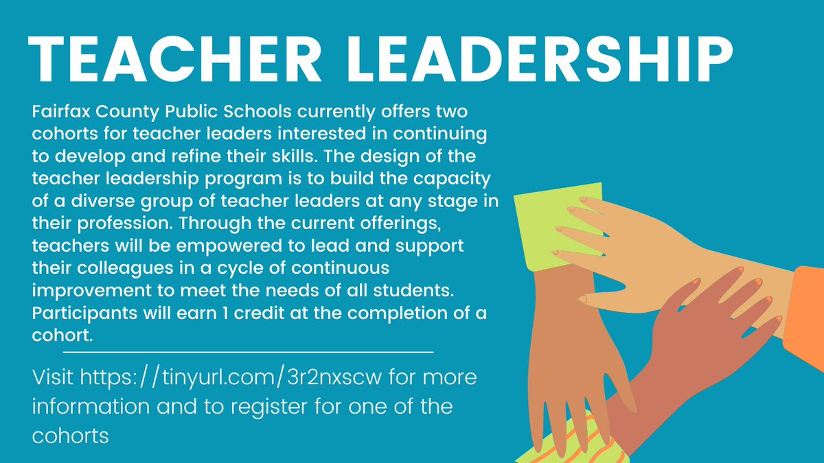 Are you a teacher leader? Of course you are! Please consider joining us in one of our Teacher Leadership cohorts this fall! 🤩