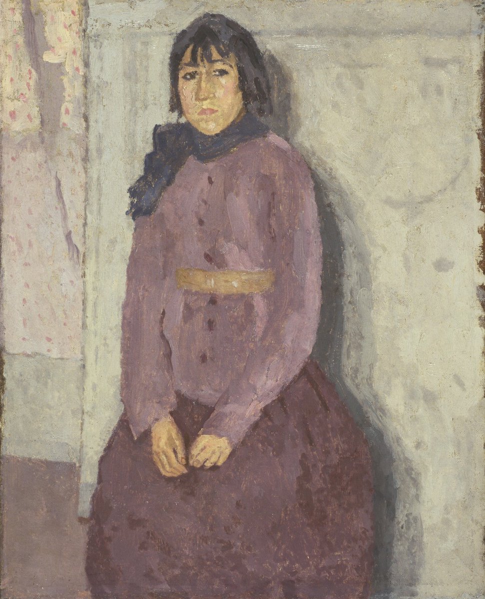 Gwen John, Girl with a Blue Scarf, c. 1915-20 moma.org/collection/wor… #museumofmodernart #gwenjohn