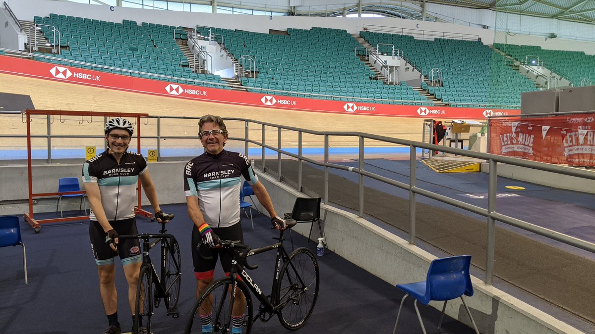 Massive thanks to Dave <a href="/BarnsleyRdClub/">Barnsley Road Club</a> for encouraging me at 50 to hit the board's everyone should have a go #inspiration #bucketlist #coaching #cyclinglife #manchester #velodrome #britishcycling