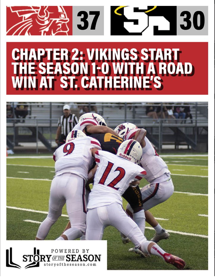 Congrats to @BarnevldHoreb on a big 37-30 win over @stcatsfootball last Thursday in the home opener. Check out our @StoryTheSeason recap at the link below! @BarnevldHoreb @mhbgridiron @MohoStudent @MoHoActivities @PrepRedzoneWI @wifca @coachsaint25 storyoftheseason.co/2021football/m…