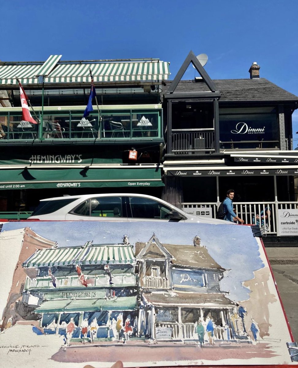 What an amazing piece by Marek Badzynski of two great Yorkville restaurants ❤️

<a href="/HemingwaysTO/">Hemingway's Toronto</a> <a href="/dimmitrattoria/">Dimmi Market Lane</a> 

[📸: @marekbad64]