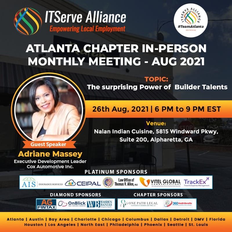 AdrianeWilson's tweet photo. Join and ⁦@ITServeorg⁩ tomorrow for networking and insights about Builder talents. https://t.co/C3IidfmNTF