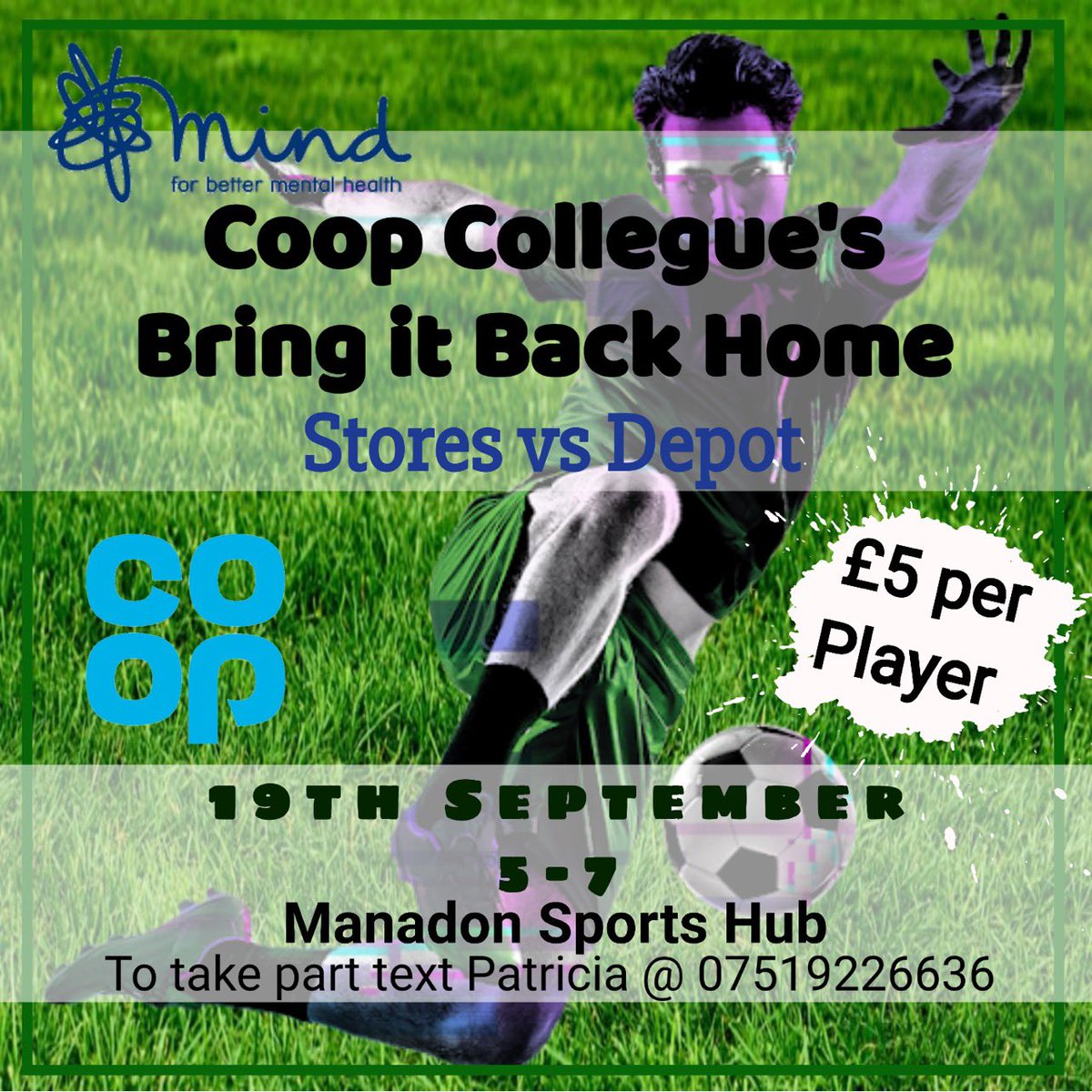 📣 CALLING ALL CO-OP FOOTBALLERS

STORES  VS  DEPO 

⚽️

#BeingCoop #ItsWhatWeDo #CoopRadio