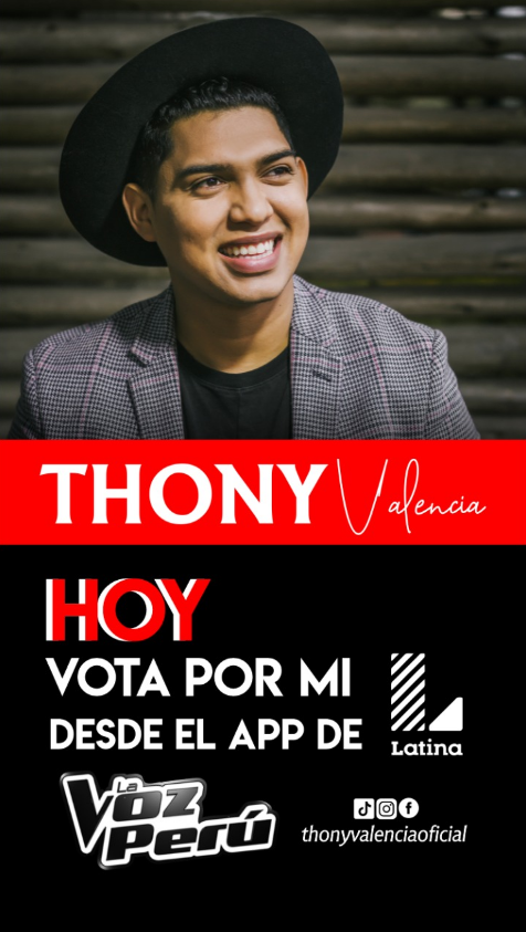 antuasam's tweet photo. hoy a votar por este talentazooo!! @ThonyValenciaof  merece ganar !!!
 #thony en la voz #lavozperú @LaVozPeruOf @evaayllon 
#thony #LaVozPeru #equipoeva https://t.co/sNHJ55KjSN