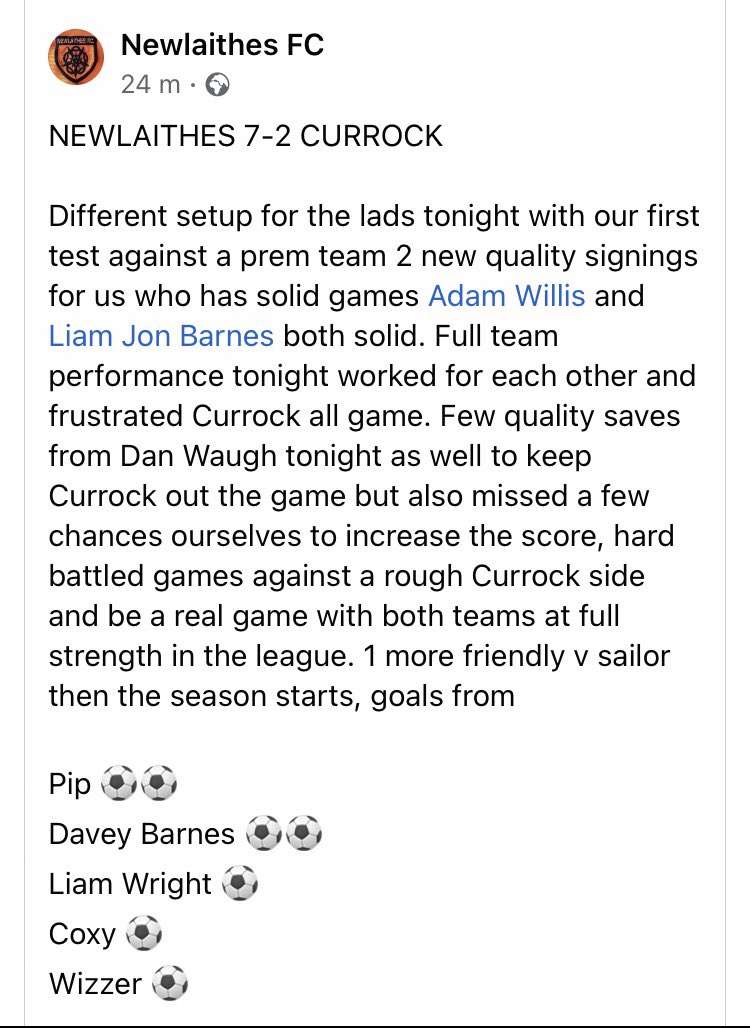 Top performance tonight against a good <a href="/CurrockFc/">Currock FC</a> team.