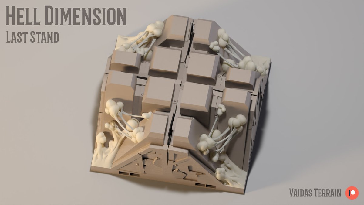 These fortifications are a bit crummy, but they seem to do the trick!

One more piece for the Last Stand expansion set is complete.

#Modular #Terrain #3dPrintable #DnD #dnd5e #Pathfinder #CallOfCthulhu #ttrpg