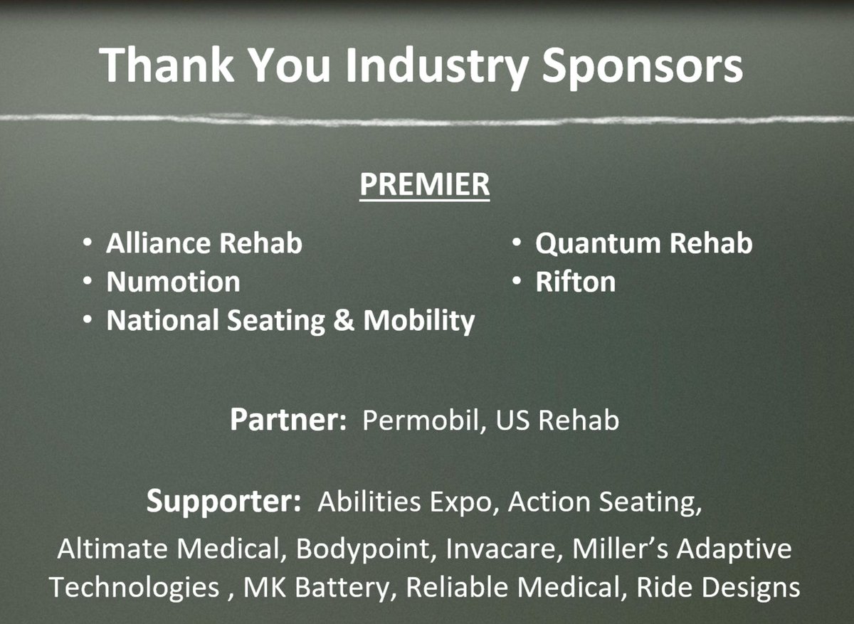 CRTeditor's tweet image. From #CRT update Webinar:

Thank you, Virtual Fly-In sponsors!

#CRT #ComplexRehabTechnology