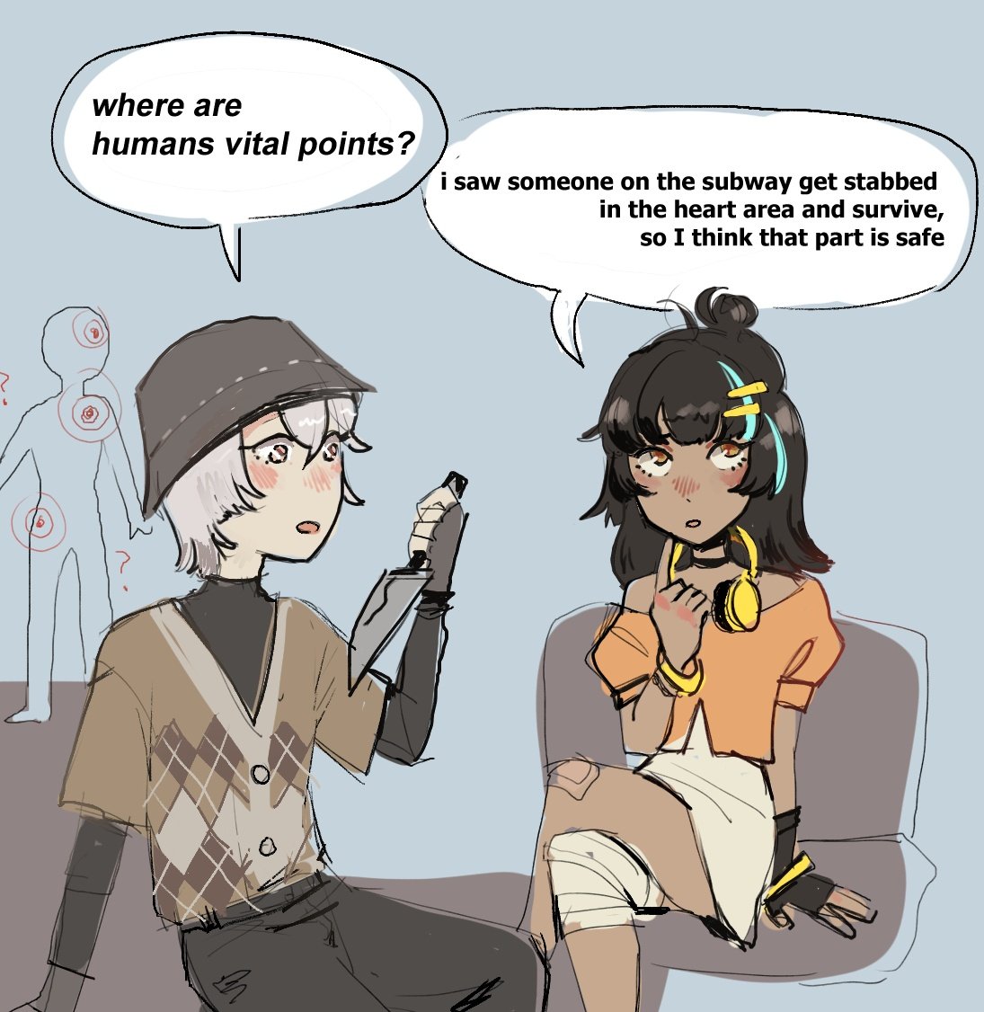 brother/sister duo disguised as humans learning wildly inaccurate information on human life 