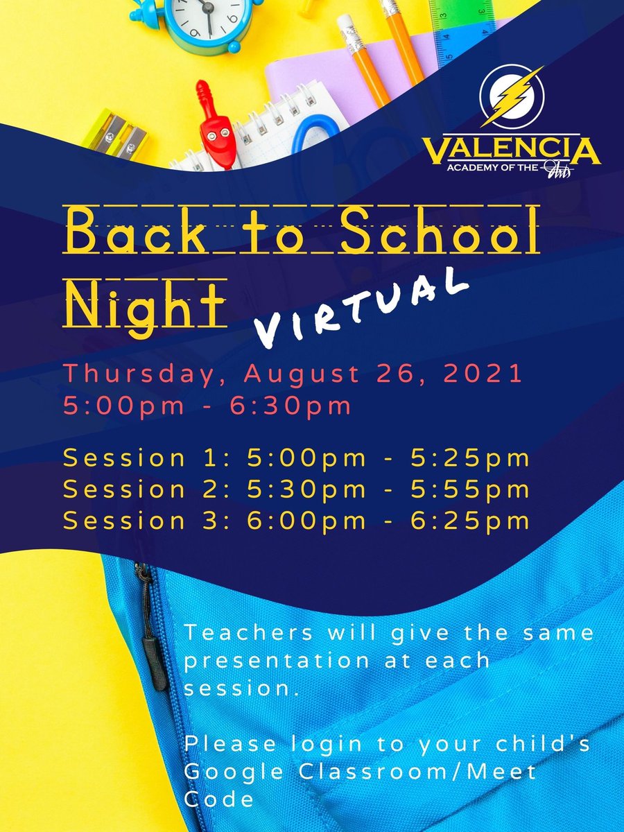 Join us on our Virtual Back to School Night!