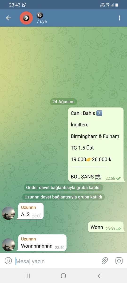 7/7 Oldu.... 8. Adım Grupta Verildi..

t.me/joinchat/0JjKL…

#canlıbahis #rolling  #futbol  #iddaa  #nesine #livebet #spor