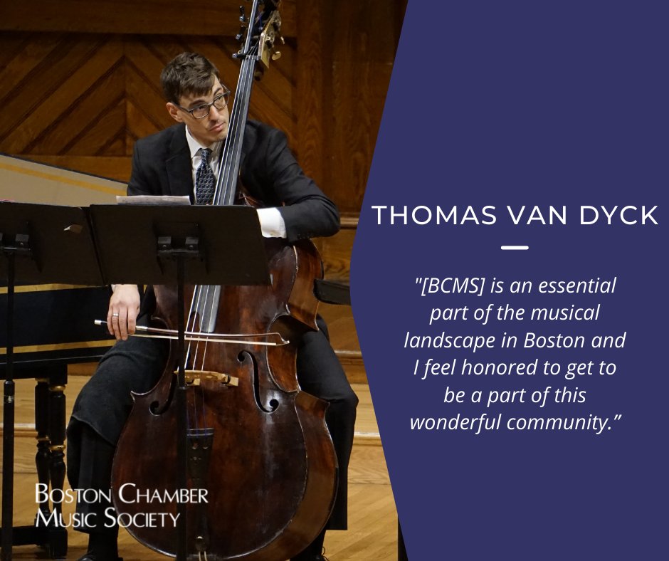 We're thrilled to have bassist Thomas Van Dyck on our BCMS Member Roster!

Hear Thomas perform Sandor Veress's Memento (1983) with Marcus Thompson on our first concert of the season on September 19!

bostonchambermusic.org/event/mozart-v…