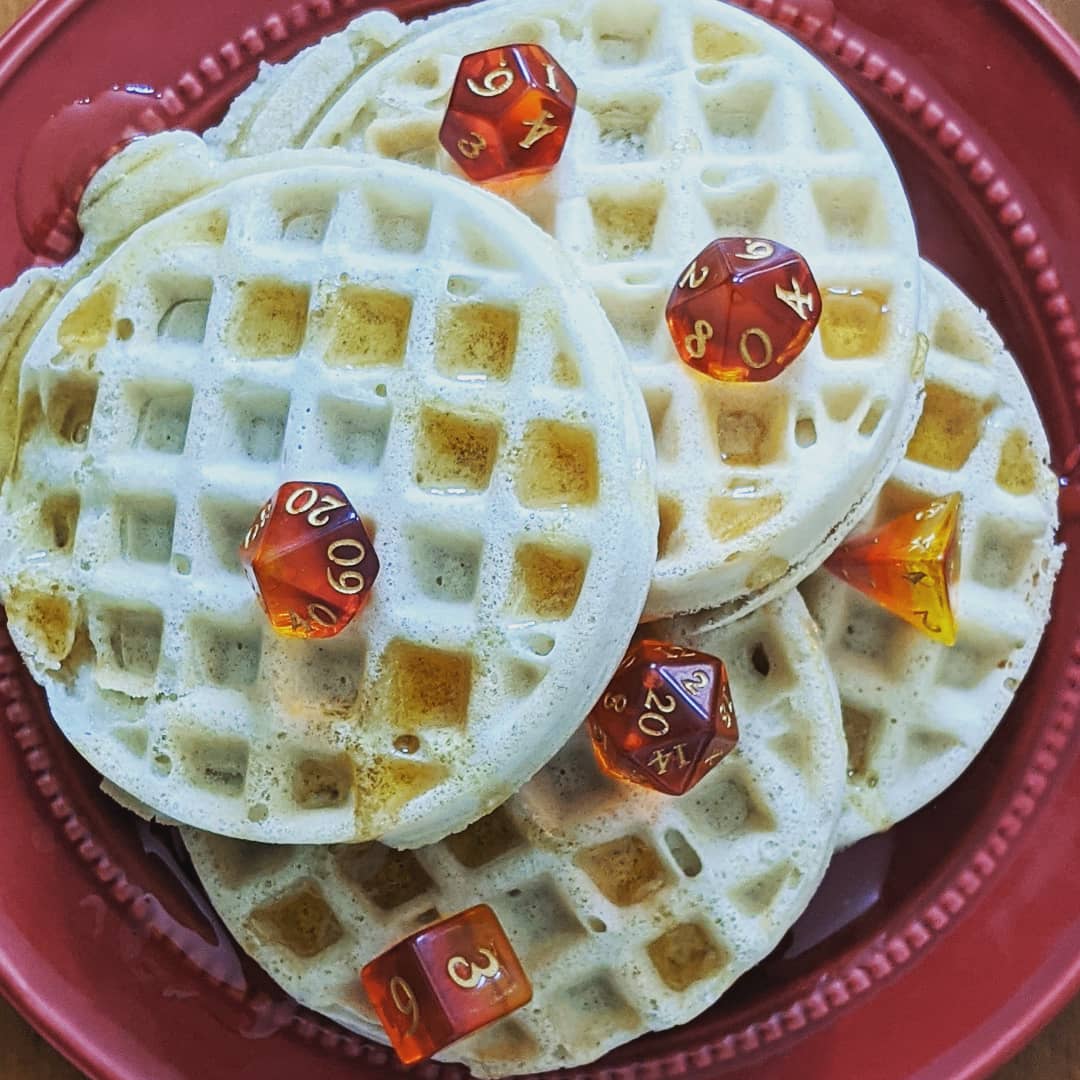 ArcaneFocusDnD's tweet photo. Roll to pass the syrup ! Happy National waffle day!! ๐ง๐ง๐ง
Dice by @cozygamershop
#nationalwaffleday #syrup #dndcooking
#dndchaos #dicegoblin #diceporn #dnd
#dnddice #dicehoard #diceset #dnd5e
#dndcommunity #waffles #dice #wafflesforbreakfast #dicecraft
#dicecameraaction https://t.co/brUaJTFD20
