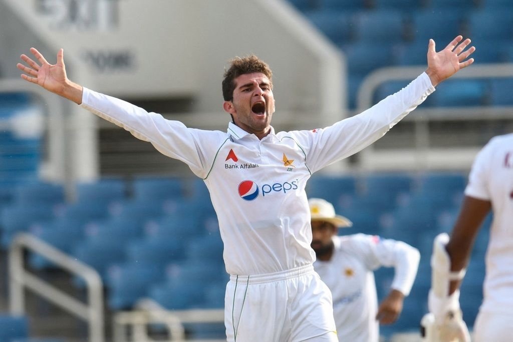 18 wickets for Shaheen Afridi - the most by any Pakistan fast bowler in a two-match Test series. #WIvsPak