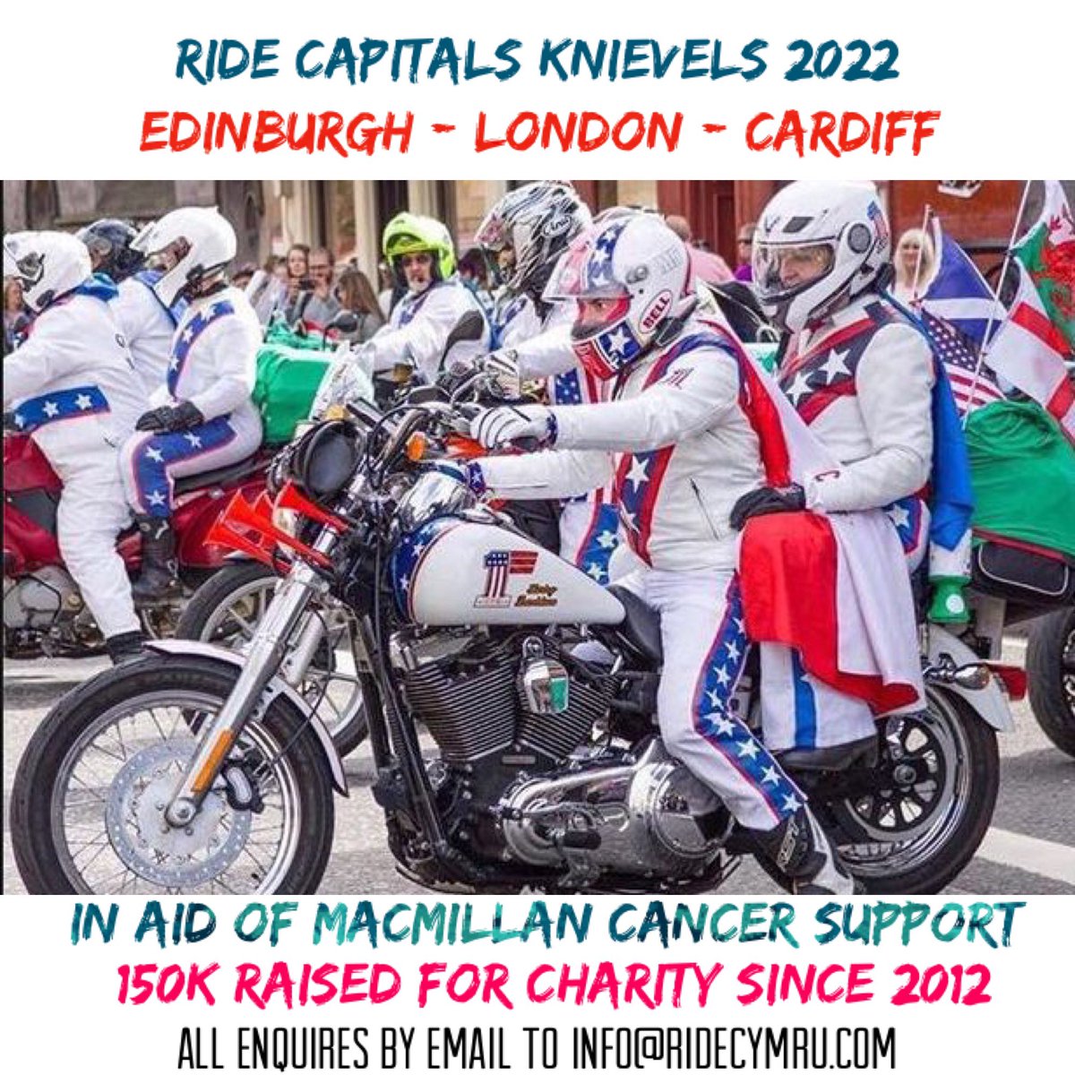 £150,000 raised for charity since 2012…
Our annual event goes again next year - ‘Being Evel for a Good Cause’ in aid of Macmillan Cancer Support.