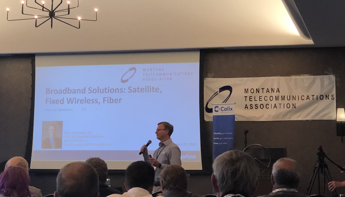 When an engineer is also a rockstar… Another mic drop presentation from <a href="/VPSLT/">Larry Thompson</a> on what it really means to bring better broadband to rural America and the infrastructure to support future proof networks. #thefutureisfiber <a href="/Vantage_Pnt/">Vantage Point Solutions</a> <a href="/BroadbandMT/">BroadbandMT Montana Telecommunications Association</a>