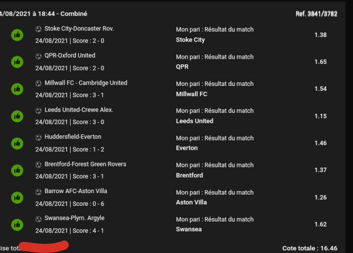 Zulluu11's tweet photo. Le pari du jour spécial EFL Cup
Cote 2, 5 , 16 et 23
On en est à 10/10
#TeamParieur #teamparieurs #pronos #tipser https://t.co/cz6Ls3d124