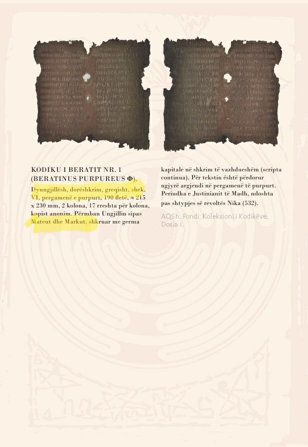 epirusgr's tweet photo. #CodexBeratinus was hidden for years in the house of the communist dictator #EnverHoxha. Why? His name is Hoxha is fake. He is Greek Orthodox. https://t.co/4D0rxbdpbn