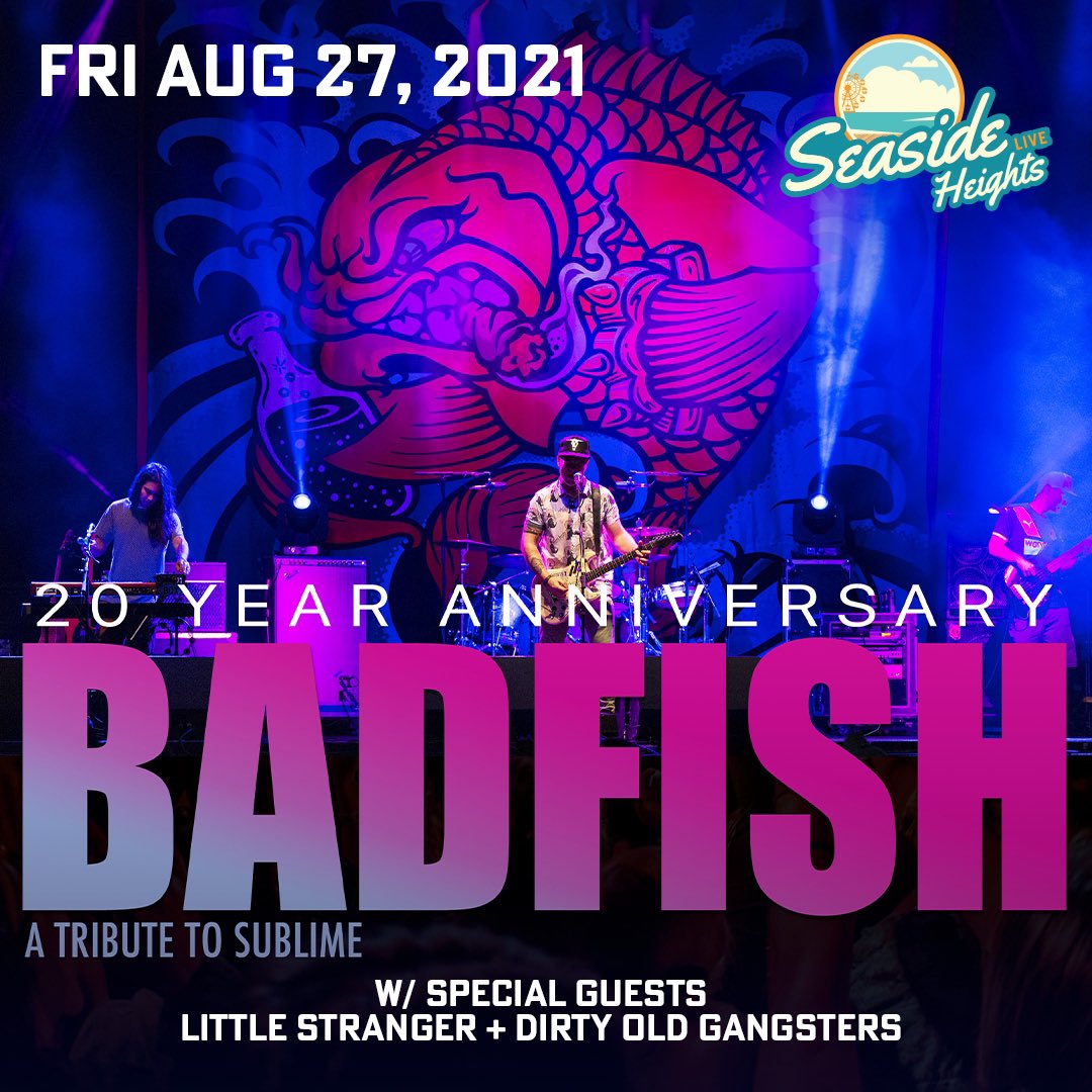 THIS FRI AUG 27 | Badfish: Tribute to Sublime - 20 Year Anniversary Tour | The Beach Stage in Seaside Heights, NJ 🏖️🎡
Tix > bit.ly/BadfishSeaside…        #badfish #sublime #seasideheights #surf #ska #punk #reggae #beachconcert #littlestranger #dirtyoldgangsters #livemusic