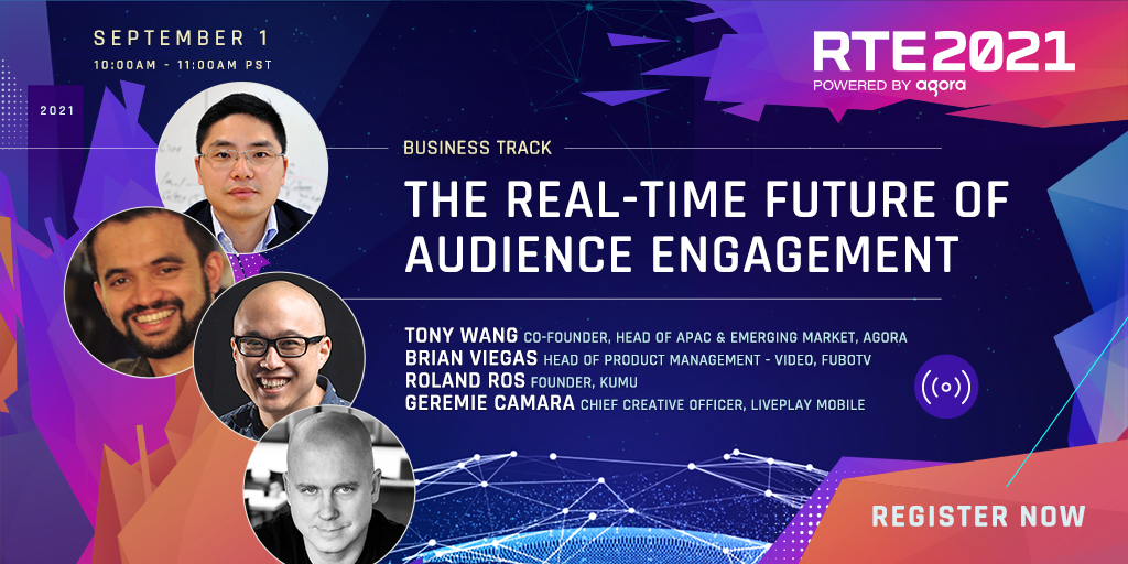 Streaming apps are now competing with interactive social platforms from <a href="/tiktok_us/">TikTok US</a> to <a href="/discord/">Discord</a>. At #RTE2021, <a href="/fuboTV/">Fubo</a>, <a href="/kumuPH/">Kumu - Pinoy Live Streaming App</a>, &amp; Liveplay Mobile discuss how real-time engagement can help streaming services compete for digital attention.

🤳 Save your spot: bit.ly/2XU9lRJ