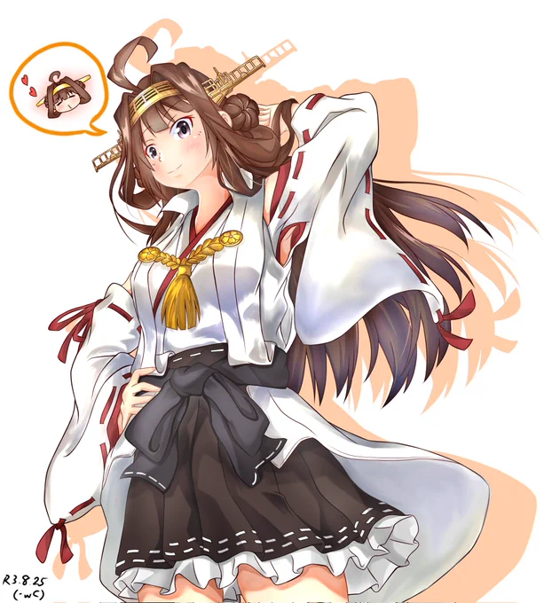 テートクゥ!おはようございマース!さっそくお目覚めのキスデース!☺️
#艦これ #金剛 