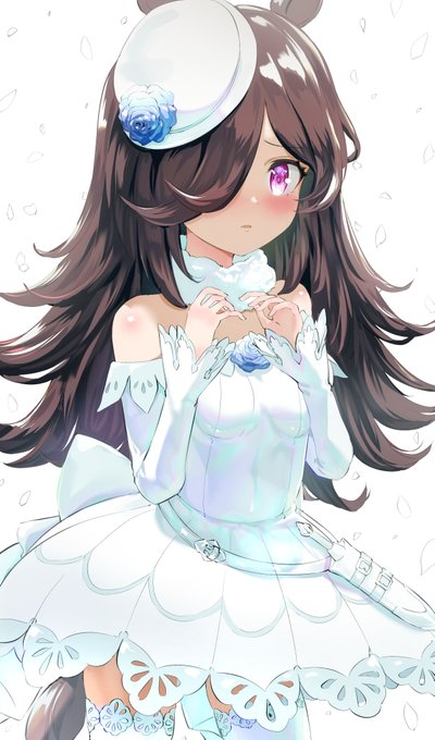 #ハーフアニバーサリーだからお気に入りのウマ娘イラストを見てくれ
ライスちゃん🍙 