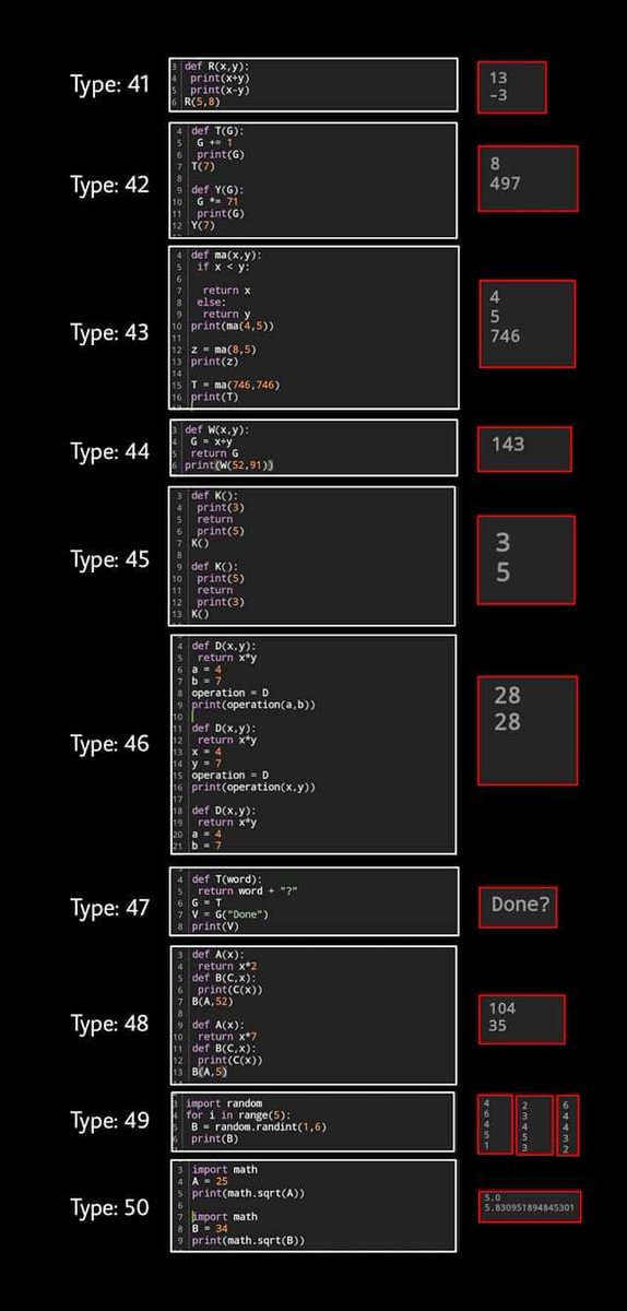 TurkiyePython's tweet image. Yeni başlayanlar için Python temel kodları.
#Python #Turkiye