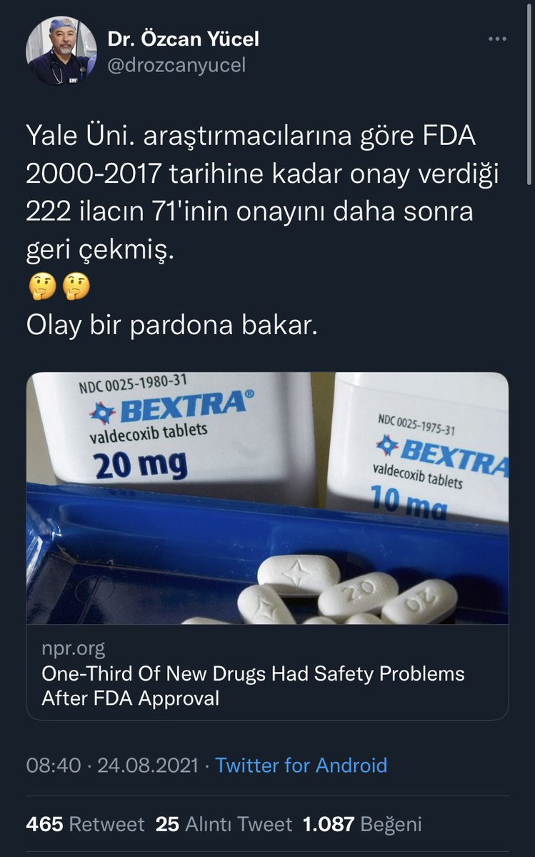 HaberReport's tweet photo. Aşı karşıtı Özcan Yücel, 100'ü aşkın "neden FDA onayı yok?" tweetinin ardından FDA tam onayı geldiğinde FDA'ya da güvenmediğini açıkladı. https://t.co/gymnHgKesT