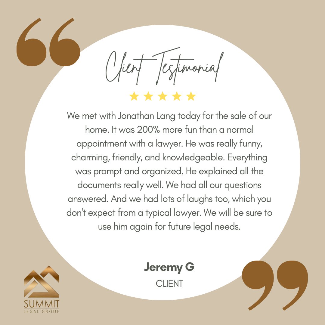 Lots of laughter can be heard reverberating in our office and down the hall because your experience with Summit is designed to be fun, knowledgeable and straightforward to make things as easy as possible for you. 

#SeamlesswithSummit #testimonialTuesday
