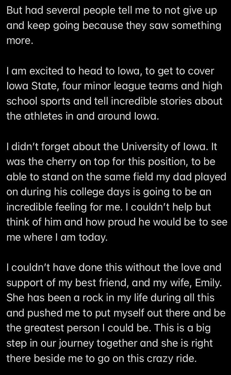 colincahill13's tweet photo. I’ve worked for this post for a LONG time! But here we go!
@weareiowa5news
Can’t wait to get started! https://t.co/Wmri5aAIal
