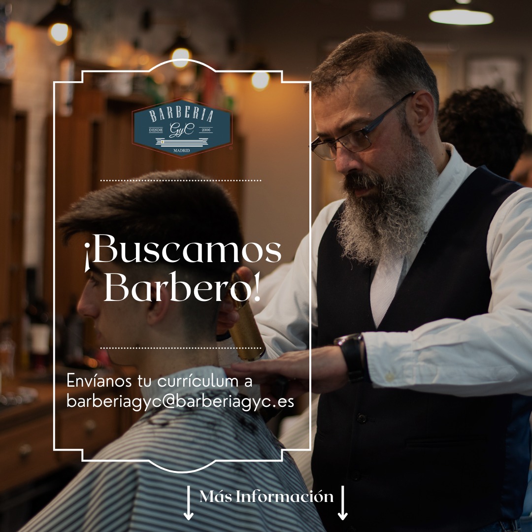BarberiaGyC's tweet photo. ¡Buscamos Barbero!

¿Quieres formar parte de nuestro equipo? Si eres un barbero con 3 o más años de experiencia. Envíanos tu Currículum al correo barberiagyc@barberiagyc.es

¡No pierdas esta oportunidad única y ven a trabajar a Barbería GyC! Te esperamos.
https://t.co/N0gFqr1c7h https://t.co/Qx3rfq4BmH