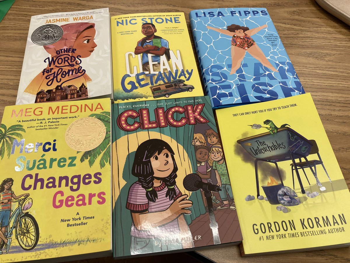 Mrs. BH's Class (@mrsbhsclass1) on Twitter photo I’m so excited to add these titles to my classroom library for my 5th graders! The bookstore cashier was also a teacher and we held up the line talking about them. Nobody gets excited about new books like teachers! 📚 ♥️ 📖 #BacktoSchool2021 <a href="/RodgersForgeES/">Rodgers Forge</a> <a href="/missyfanshaw/">Missy Fanshaw</a> I’m so excited to add these titles to my classroom library for my 5th graders! The bookstore cashier was also a teacher and we held up the line talking about them. Nobody gets excited about new books like teachers! 📚 ♥️ 📖 #BacktoSchool2021 <a href="/RodgersForgeES/">Rodgers Forge</a> <a href="/missyfanshaw/">Missy Fanshaw</a>