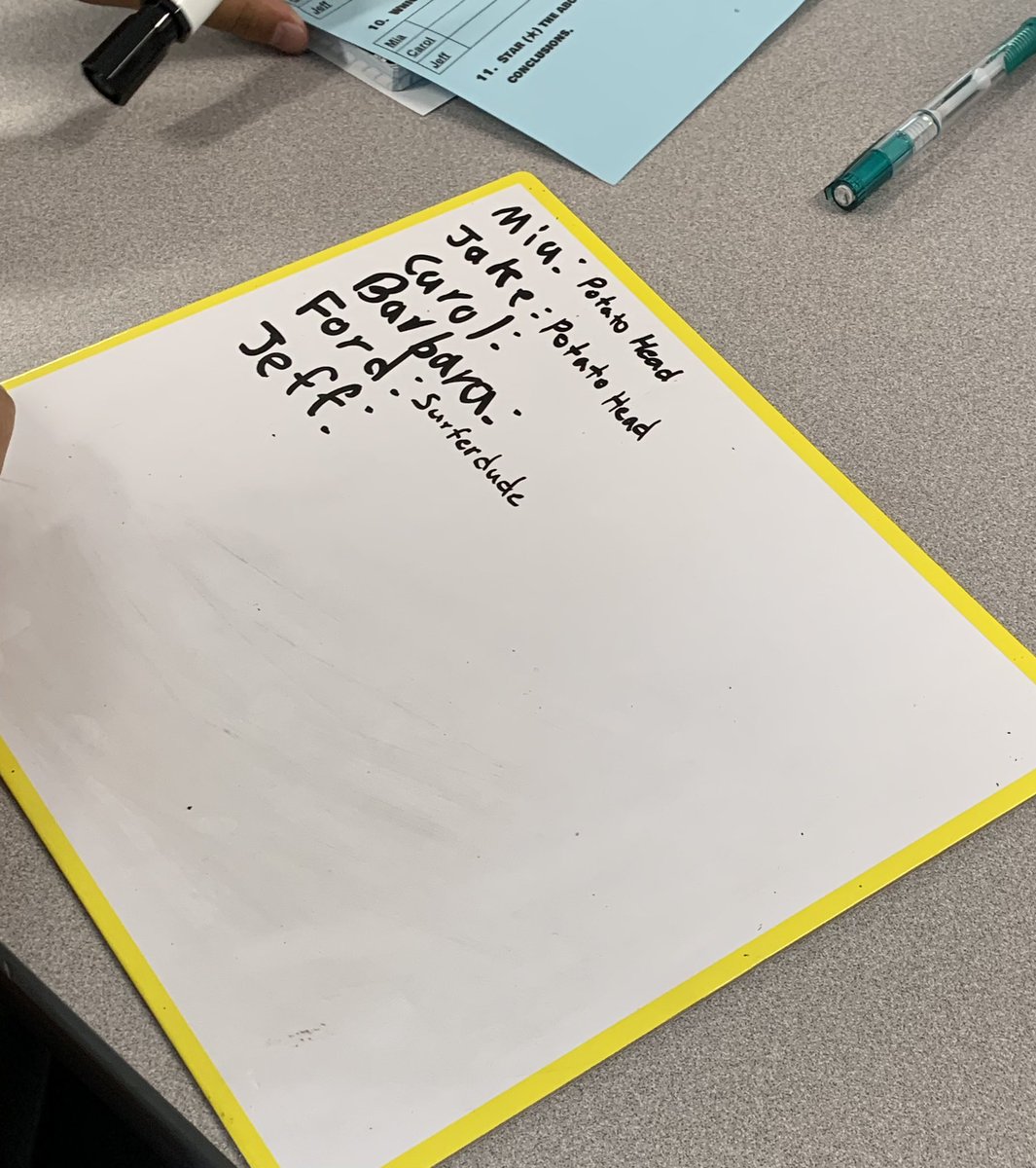 vmariep27's tweet photo. 6th Grade Math has been working on a Party Problem for a couple of days… Here is their work and final conclusions #6thgrademath #mathcollaboration https://t.co/A0gQph2hm2